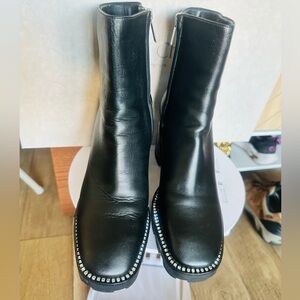 Jimmy Choo Black Leather Ankle Boots